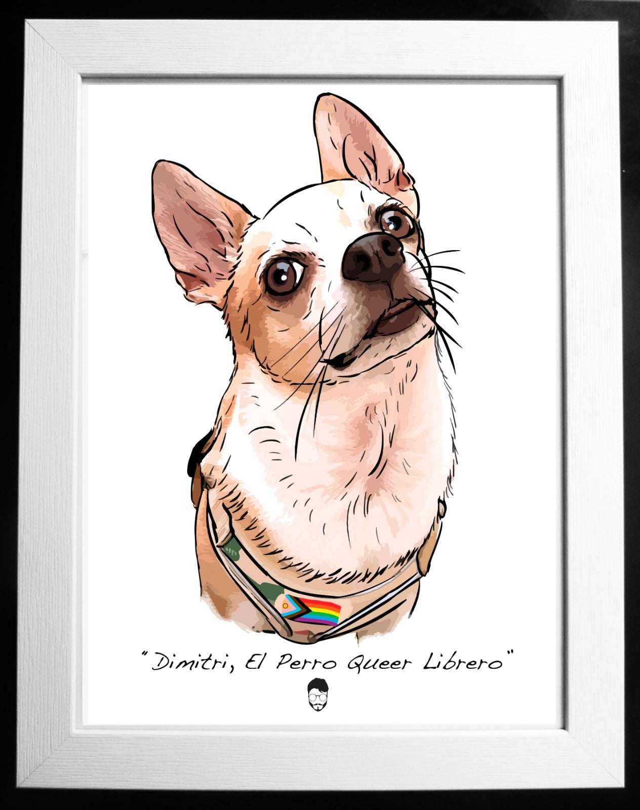 Ilustración A6 Dimitri El Perro Queer Librero
