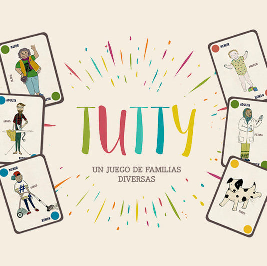 BARAJA TUTTY JUEGO CARTAS FAMILIAS DIVERSAS